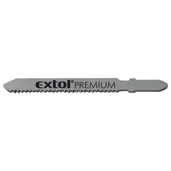 EXTOL PREMIUM dekopírlap fémre, 5db, Bosch befogás, HSS; 51×8×1,5mm, 1,2mm fogtáv, mart, hullámosított fogak, egyenes vágás, acéllemez [ 8805401 ]