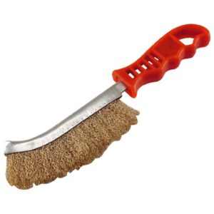 MB drótkefe hajlított, műanyag nyél; rezezett, 24cm, 30mm szálhossz [ 960016 ]