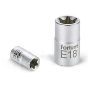 FORTUM dugófej, torx, 1/2", 61CrV5 mattkróm, 38mm hosszú; E12 [ 4700701 ]