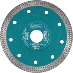 EXTOL INDUSTRIAL gyémántvágó, ipari korong, TURBO, gyors és vékony vágás: 2,2mm vastagság; 230×22,2mm, száraz és vizes vágásra [ 8703045 ]