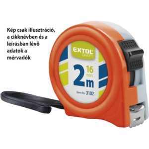 EXTOL CRAFT mérőszalag 2 stoppos; 2m×16mm [ 3102 ]