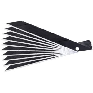 FORTUM pótpenge 10 db, fekete, tripla vágóéllel; 9×100×0,7mm, SK2 acél, HRC > 67, lézeres élezés [ 4780028A ]