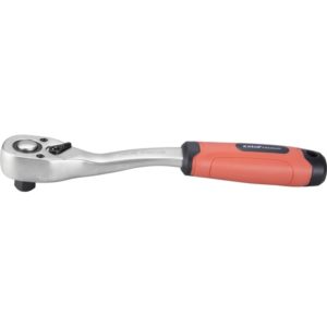 EXTOL PREMIUM racsnis hajtókar, CV., 45 fog, hajlított szár, csúszásgátló TPR markolat; 1/4", 153 mm [ 8816454 ]