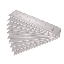 EXTOL PREMIUM tartalék pengék tapétavágó késhez, 10 db, 18×100×0,5 mm, törhető, SK4 acél, HRC >64, tripla vágóél [ 8855091 ]