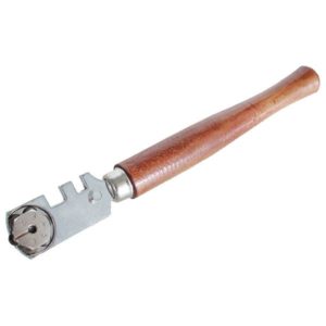 MB ÜVEGVÁGÓ, fanyelű; 6 kerekes, 130mm [ 105153 ]