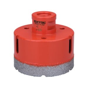 EXTOL PREMIUM körkivágó csempére, gyémánt vágóél; 60mm × M14, sarokcsiszolóba fogható