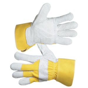 EXTOL kesztyű munkához, Eider, HS-01-002, 10-es, marhahasíték, sárga [ 3385054 ]