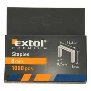 EXTOL PREMIUM tűzőgépkapocs (11,3×0,52×0,7); 8mm, 1000db [ 8852502 ]