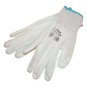 EXTOL Kötött kesztyű fehér nylon, XL-es méret, 10` poliuretánba mártott teny. és ujjhegy., gumírozott mandzsetta [ 865103 ]