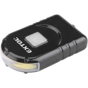 EXTOL LIGHT LED lámpa siltes (sildes/simléderes) sapkához, csiptetővel, 160 Lumen; tölthető Li-ion akku, 3 funkció [ 43182 ]