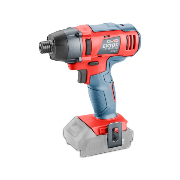 EXTOL PREMIUM akkus ütvecsavarozó, Share20V, 1/4" hatszög, Li-ion; ford.: 2.800 1/min, 180 Nm, AKKU és TÖLTŐ NÉLKÜL [ 8891813 ]