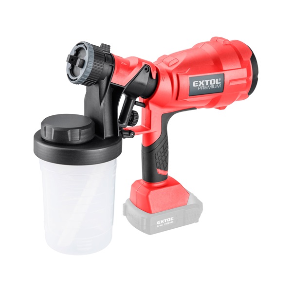 EXTOL PREMIUM akkus festékszóró gép, Share20V, 20V, Li-ion, AKKU és TÖLTŐ NÉLKÜL 700 ml/perc [ 8891863 ]
