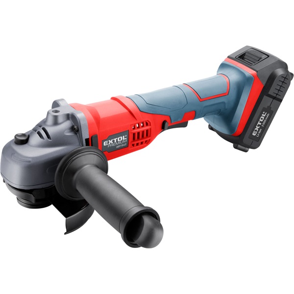 EXTOL PREMIUM akkus sarokcsiszológép, 20V, Li-ion, 1db akku, 1db töltő, 2000 mAh, 115mm [ 8891840 ]