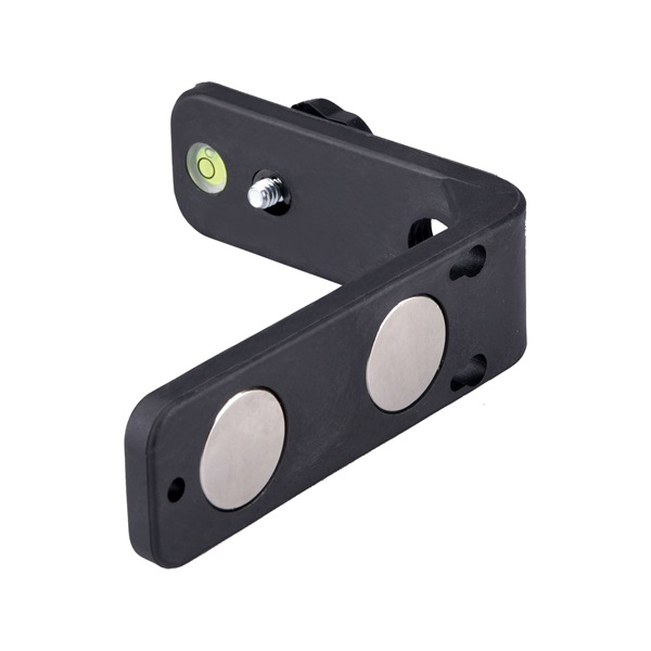 állvány, L-alakú, mágneses, 1/4"+5/8" menetes csatlakozó a 8823302, 8823300, 8823310, 34900  lézeres vízmértékhez [ 92323 ]