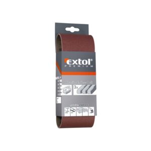 EXTOL PREMIUM csiszolószalag klt. 75×533mm 3 db P100