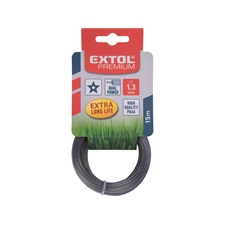 EXTOL PREMIUM damil szegélynyíró géphez 3,0 mm, csillag keresztmetszetű, fekete közép/dual power, 15m [ 8870925 ]