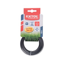 EXTOL PREMIUM damil szegélynyíró géphez 3,0 mm, négyszög keresztmetszetű, fekete közép/dual power, 15m [ 8870915 ]