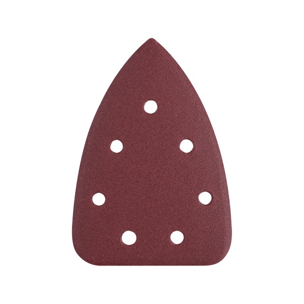 EXTOL PREMIUM delta csiszolópapír, lyukas klt. 10db, 100×140 mm; 7 db lyukkal, P80, 8891844 csiszológéphez [ 8803993 ]