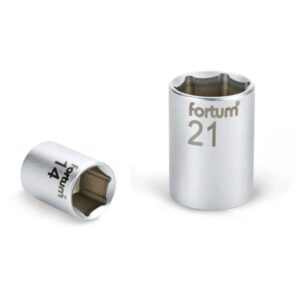 FORTUM dugófej, 1/2", 34mm, 61CrV5, mattkróm; 44mm hosszú [ 4700434 ]