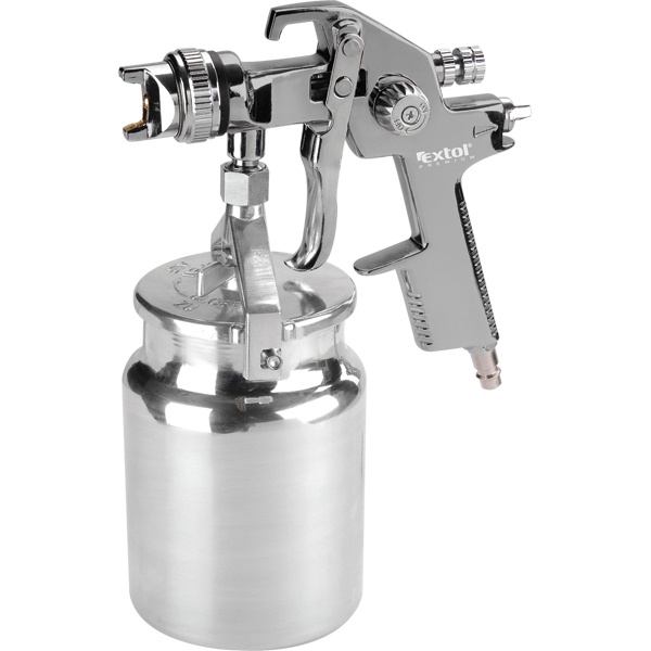 EXTOL PREMIUM festékszóró, alsótartályos, 1000ml, HVLP, fúvóka: 1,4mm, 410 l/min, 3 Bar, 1/4" tömlőcsatlakozó, 0,7kg [ 8865055 ]