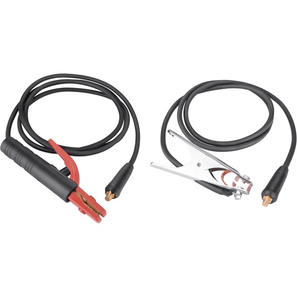 N1 hegesztő kábelpár, földelőkábel csipesszel + munkakábel elektródafogóval, 120A, 3m, 16mm2, csatlakozó: 10-25 [ 8898220 ]