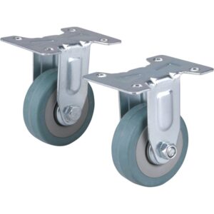 EXTOL PREMIUM készülékgörgő 2 db, fix, szürke gumi, 50mm, max. teherbírás: 27 kg/db