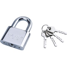 EXTOL PREMIUM  lakat, vas, nikkel, 4db kulcs; 60mm, edzett acél kengyel, szárátmérő: 11mm [ 8857416 ]