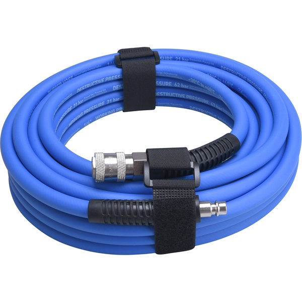 EXTOL PREMIUM légtömlő egyenes, 10m, kompresszorhoz, 1/4", átm.: 6 / 12 mm, max. 20 Bar, gyorscsatlakozókkal [ 8865147 ]