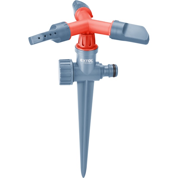 EXTOL PREMIUM locsoló, leszúrható háromágú forgó, műanyag; kuplung csatlakozóval [ 8876463 ]