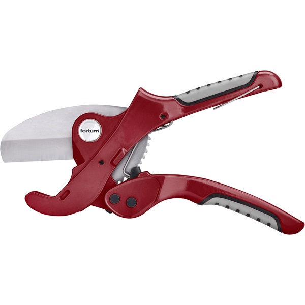 FORTUM műanyagcső vágóolló, max.: 42mm, (PVC, PP, PE, PEX, PB, PVDF csövekhez), ALU test, SK5 acél penge [ 4775010 ]