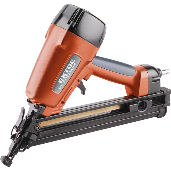 EXTOL PREMIUM pneumatikus szegezőgép, szalagtáras szegekhez, üzemi nyomás: 4,9-8 Bar, csatlakozó: 1/4", 90 lövés/perc, 93,4l/perc, 2kg [ 8865041 ]