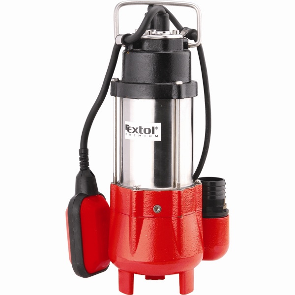 EXTOL PREMIUM szennyvíz búvárszivattyú, úszókapcsolóval, 250W,  SP250F, szállító teljesítmény: 9m3/h, max. száll. 7,5 m [ 8895000 ]