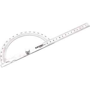 EXTOL CRAFT szögmérő/vonalzó, lakatos, hossz.: 278 mm, Inox, mm beosztás, 0° -180°, vastagság: 1,3 mm [ 925102 ]