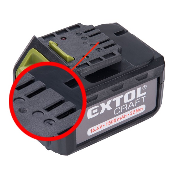 TARTOZEK tartalék akku ÚJABB TÍPUSÚ 402420 Li-ion töltőhöz, 3 SARU; 16,6V, 1500mAh, töltési idő: 5,5 óra [ 402420E ]