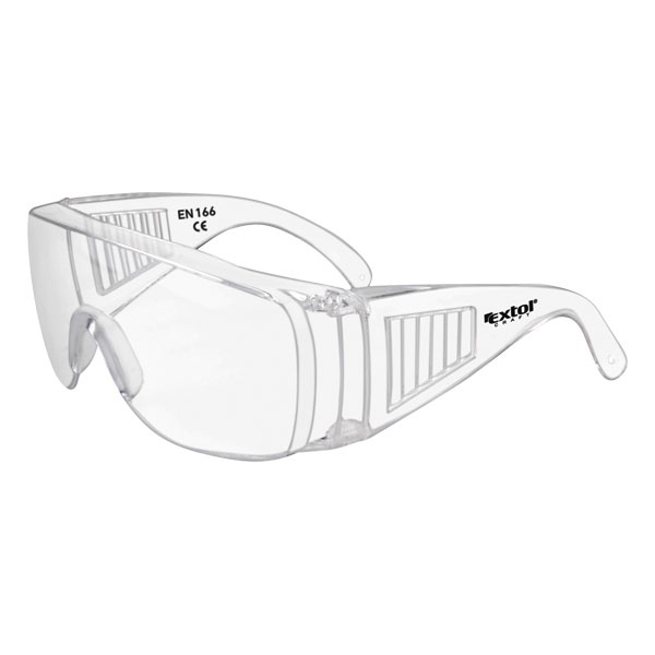 EXTOL védőszemüveg, víztiszta, polikarbonát, CE, optikai osztály: 1, ütődés elleni védelmi osztály: S [ 97302 ]