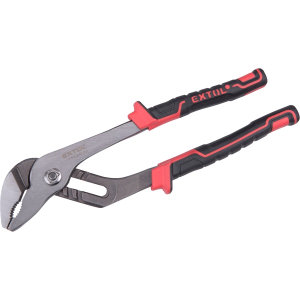 EXTOL PREMIUM vízpumpa fogó, 255mm, TÜV/GS, TPR nyél, akasztós szerszámtartó; megcsúszásgátló, progresszív fogazás [ 8813195 ]