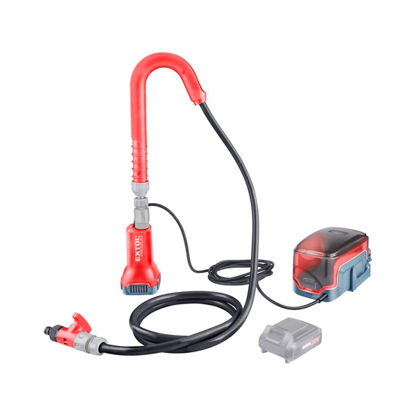 EXTOL PREMIUM akkus esővíz (hordóürítő) szivattyú, Share20V, 80W, szállító telj: 1,8 m3/h, Li-ion,  AKKU és TÖLTŐ NÉLKÜL![ 8891931 ]