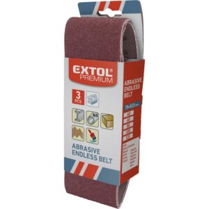 EXTOL PREMIUM csiszolószalag klt. 75×457mm 3 db P100
