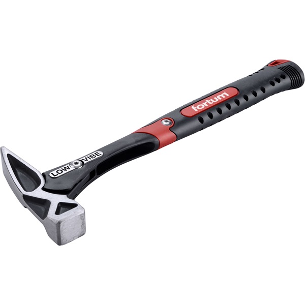 FORTUM garancia kalapács kovácsolt, LOW-VIBE vibráció csökkentő nyél, 870 g, két komponensű gumírozott/műanyag markolat [ 4751007 ]