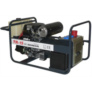 TRESZ TR-15 AVR benzinmotoros áramfejlesztő (HONDA motor, 3 fázis 15 kVA / 1 fázis 3×5 kVA) [ HON-TR-15-AVR ]