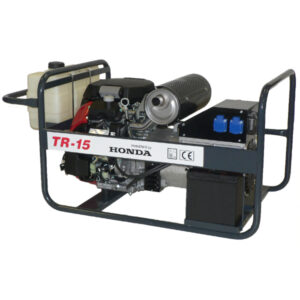 TRESZ TR-15 benzinmotoros áramfejlesztő (HONDA motor, 3 fázis 15 kVA / 1 fázis 3×5 kVA) [ HON-TR-15 ]